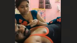 Indian wife and husband in sensual home video collection