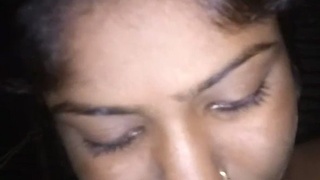 A woman from a rural community makes vocal sounds