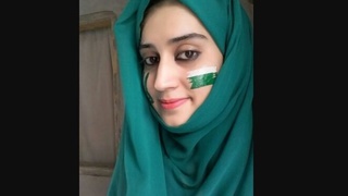 Naureen, a slender Pakistani girl, showcases her ample bosom in this video