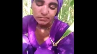 Indian couple engages in outdoor sex in the village