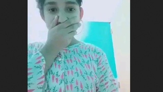 A charming Pakistani girl's bathroom performance is guaranteed to satisfy