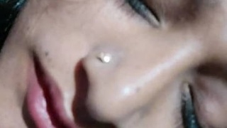 Desi husband fondles sleeping wife's big breasts