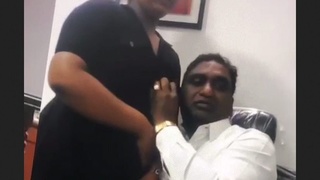 Employer and subordinate in intimate workplace encounter