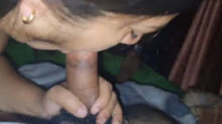 Indian housewife gives a sensual blowjob in part 2