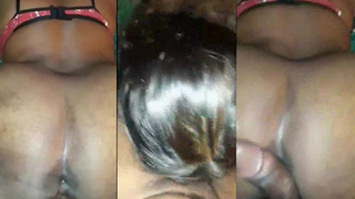 Wife pleasured by husband's oral skills