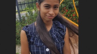 Sri Lankan beauty displays her assets