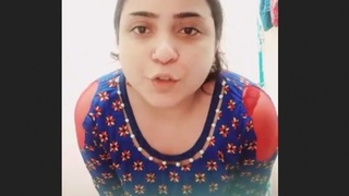 A stunning and adorable Pakistani woman performs for her boyfriend