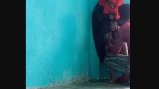 A hijabi woman in undergarments delivers a passionate oral sex act and then engages in intercourse