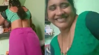 Aunty's niece gives a sensual handjob to her brother-in-law