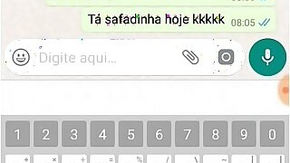 Eu marido cornudo manso conversando com minha esposa puta pelo whatsapp