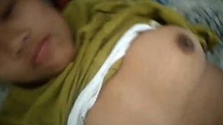 Assamese woman fondles her breasts before engaging in sexual activity