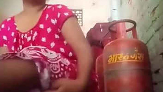 Indian aunt in a nightgown