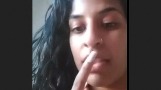 Sexy Indian girl pleasures herself