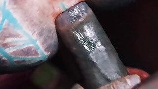 Heavily tattooed dreadgirl get fucked in a tattoo gallery