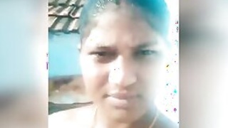 Telugu in clothes shows sexy hawk auntie video
