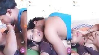 Cute Indian couple shoots video of their sex on a live camera