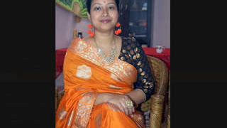 Desired Assamese woman, Padmaja Gogoi, pleasuring herself with an eggplant and displaying ecstasy