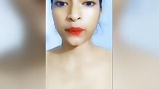 Desi teen takes off her blue bra in MMC video to show off xxx assets