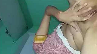 A teen's bare buttocks receive a twerking session