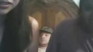 Desi mms three some kind of sex scandal of two cuties with a guy