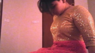 Curvy Indian woman pleasuring herself with Marged's products