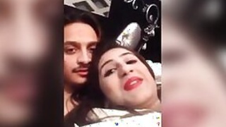 Indian husband flaunts his sexy wife's biggest tits