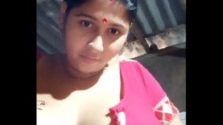 Kaushalya, the Hindu sister-in-law from India, indulges in mischief on film