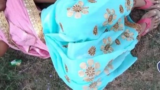 Indian mature woman engages in outdoor sexual activity