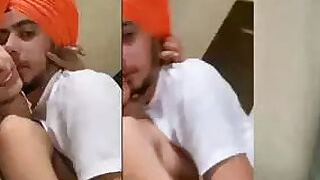 Slender Punjabi girl with a wild MMS college lover