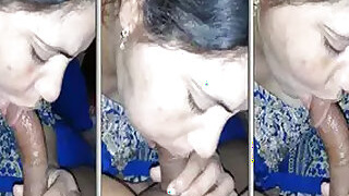 Beautiful mature wife sucking cock