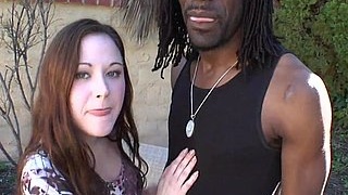 Sindee Jennings in an interracial encounter with a smaller partner