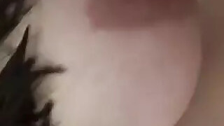 Beautiful Teenage Girl Rubs Her Pussy with Big Tits in the Shower