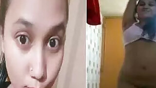 Pretty girl gets pussy on live video call-in show