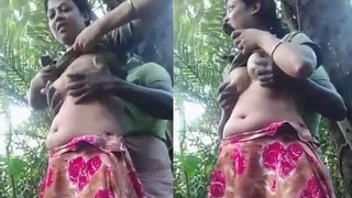Indian wife has sex with lover in the woods and recorded in Bengali
