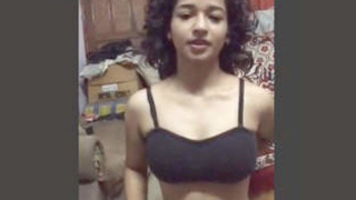 Indian girl strips down to show off her assets
