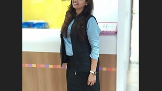 Cute employee with big breasts shares steamy nude photos and videos