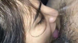 Desi woman performs a sensual oral sex act