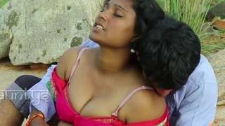Intense kissing and sensual navel exploration with ample cleavage display