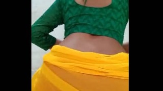 Indian sister with a large buttocks