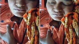 Desi Sleeping Busty Wife Tits Dewar Video Part 1