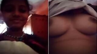 Pretty Desi Girl Shows Her Big Boobs Masturbating Part 1