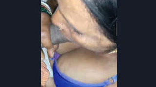 Sexy Indian wife gives a sloppy blowjob before getting fucked