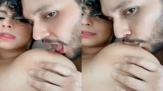 Pretty Indian Girl Sucking Lover's Tits Part 2