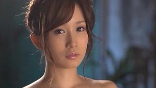 Unmatched Japanese Minami Kojima stimulates herself with a dildo before getting penetrated