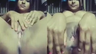 Charming village belle reveals intimate parts