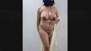 Sensual South Asian wife undressed for camera