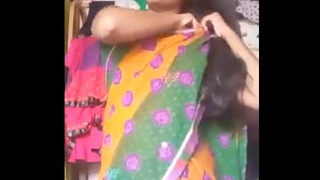 Indian girl in an alluring saree