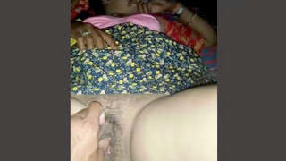Indian wife gets penetrated and her husband ejaculates on her vagina