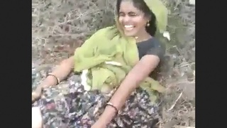Sexy Indian bhabi engages in outdoor sex in a village