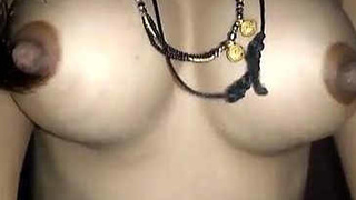 Indian wife with perky nipples rides her husband's penis